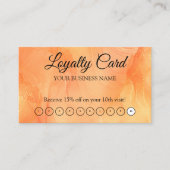 Carte De Visite Orange Personalized Loyalty QR Code (Devant)