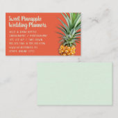 Carte De Visite Orange Pineapple Service Hospitality (Devant / Derrière)