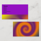 Carte De Visite orange pourpre de remous (Devant / Derrière)