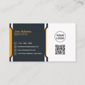 Carte De Visite Orange Professional Modern Corporate (Devant)