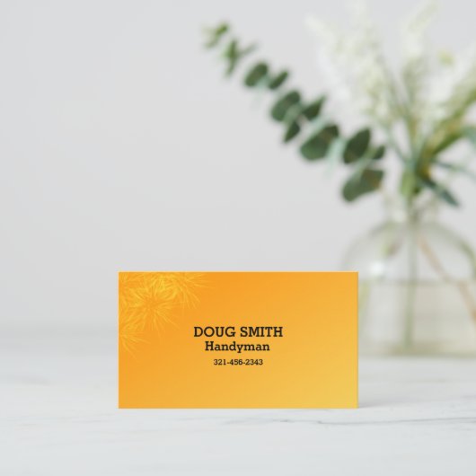 Carte de visite orange professionnel (Debout devant)