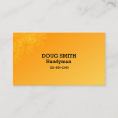 Carte de visite orange professionnel (Devant)