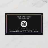 Carte De Visite Orange professionnel, corail et violet ombrée vive (Dos)