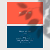 Carte De Visite Orange professionnel moderne et Turquoise