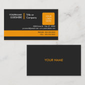 Carte De Visite orange professionnelle 2 (Devant / Derrière)