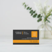 Carte De Visite orange professionnelle 2 (Debout devant)