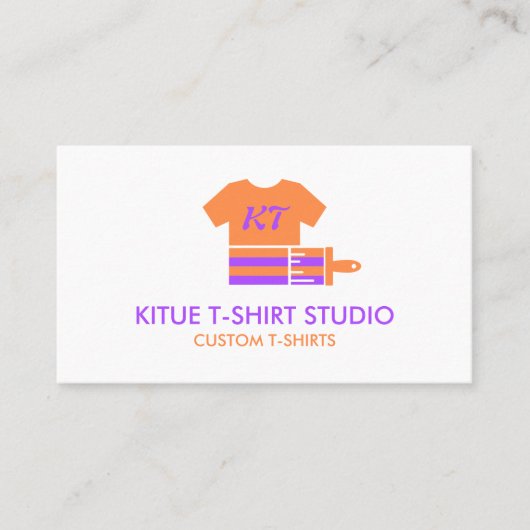 Carte De Visite Orange Purple Painter Transfer Clothing Apparels (Devant)