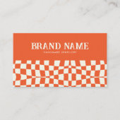 Carte De Visite Orange Retro Bold Fun (Devant)