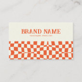 Carte De Visite Orange Retro Bold Fun (Devant)