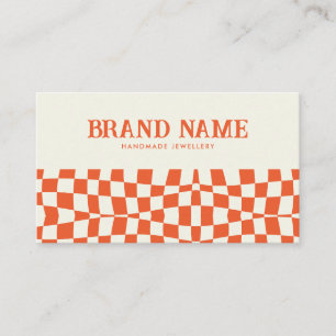 Carte De Visite Orange Retro Bold Fun