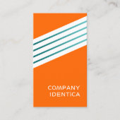 Carte De Visite orange rétro surfer (Devant)