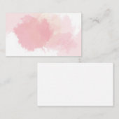 Carte de visite orange rose d'aquarelle (Devant / Derrière)