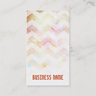 Carte de visite orange rose grunge de Chevron