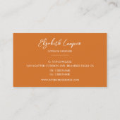 Carte De Visite Orange rouillé À damiers (Dos)