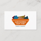 Carte De Visite Orange Rubbish Skip Design, Skip/Dumster Company (Devant)