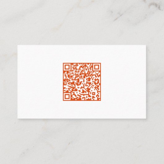 Carte De Visite Orange Security Professional Photo QR Code (Dos)