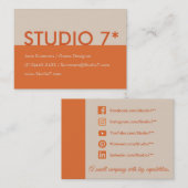 Carte De Visite Orange - Série naturelle (Devant / Derrière)