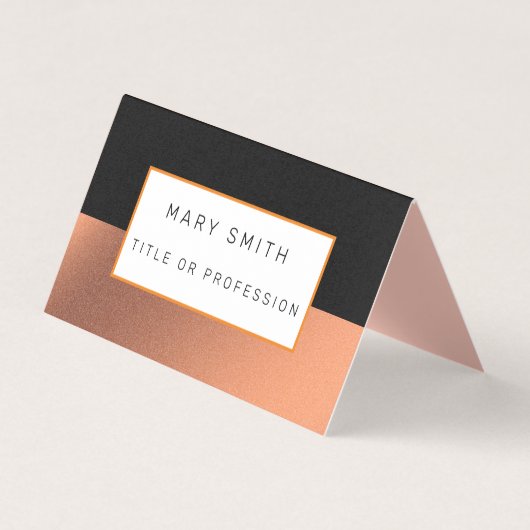 Carte De Visite Orange Silver Black Luxe (Devant)