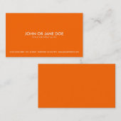 Carte De Visite orange simple (Devant / Derrière)