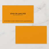 Carte De Visite orange simple (Devant / Derrière)