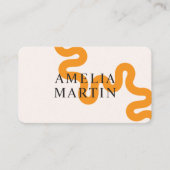 carte de visite orange simple moderne pour les ent (Devant)