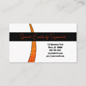 Carte De Visite Orange Sliver of Faux Parties scintillant Photo pr (Dos)