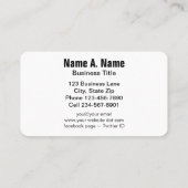 Carte De Visite Orange Spring Flash Africain Daisy Gros plan (Dos)