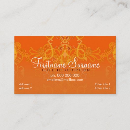 Carte de visite Orange Stazia (Devant)