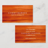 Carte de visite Orange Stripes (Devant / Derrière)