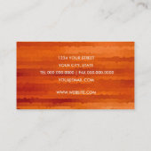 Carte de visite Orange Stripes (Dos)