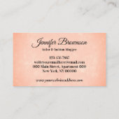 Carte De Visite Orange Stylisé Threads Aiguilles (Dos)