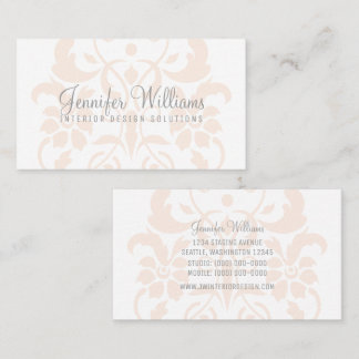 Carte de visite Orange subtil Damask
