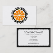 Carte De Visite orange tribale (Devant / Derrière)
