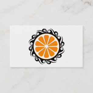 Carte De Visite orange tribale
