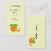 Carte De Visite Orange Twist (Devant / Derrière)