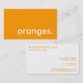 Carte De Visite oranges. (Devant / Derrière)