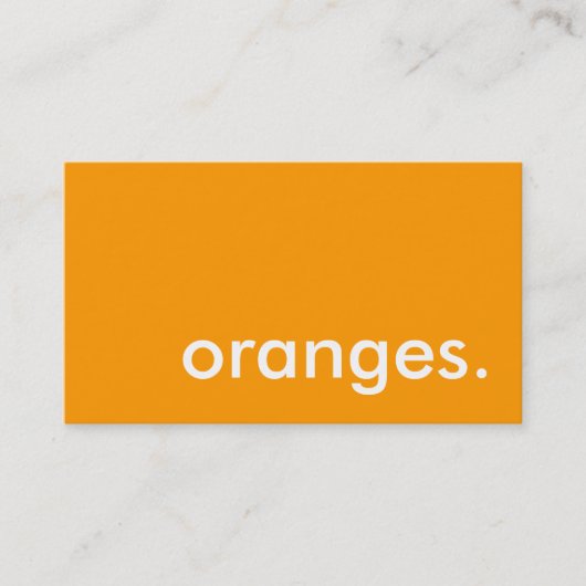 Carte De Visite oranges. (Devant)
