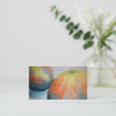 Carte De Visite oranges aquarelles (Debout devant)