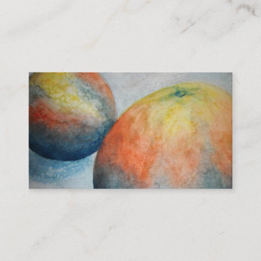 Carte De Visite oranges aquarelles (Devant)