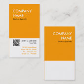 Carte De Visite oranges audacieuses conception de votre propre cod (Devant / Derrière)