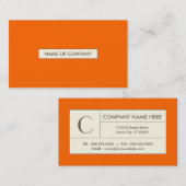 Carte De Visite oranges de raffinage (Devant / Derrière)