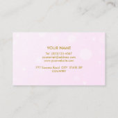 Carte De Visite Orbes lumineuses modernes sur or rose (Dos)