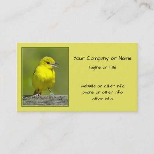 Carte De Visite Orchard Oriole - Photo originale (Devant)
