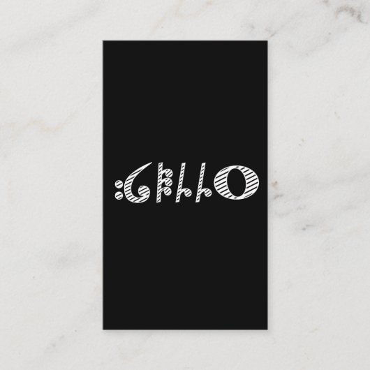 Carte De Visite Orchestre d'instruments Cello Musique Violoncello (Devant)