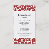 Carte De Visite Orchestre du Centre - Feuilles - Ruby on White (Dos)