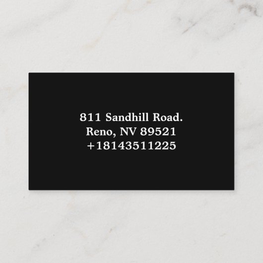 Carte De Visite Orchidée (Dos)