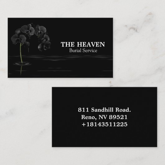 Carte De Visite Orchidée (Devant / Derrière)