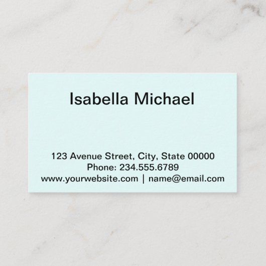 Carte de visite, Orchidée (Dos)