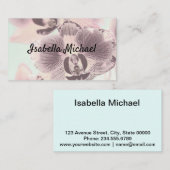 Carte de visite, Orchidée (Devant / Derrière)