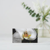 Carte De Visite Orchidée blanche (Debout devant)